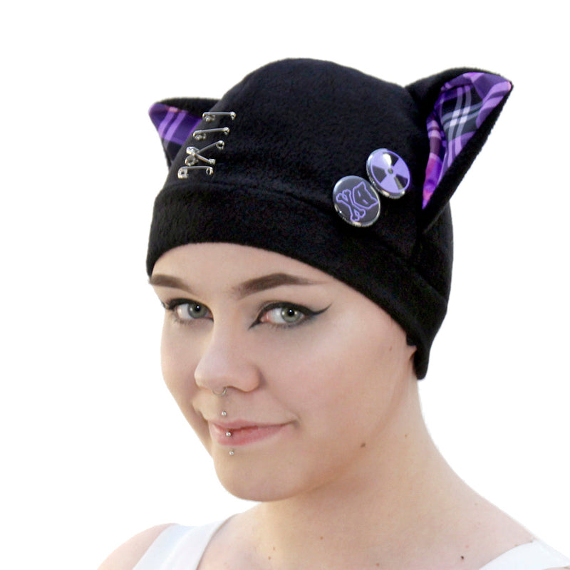 Pin Punx Kitty Hat - Pawstar Pawstar Fleece Hats cat, cosplay, costume, Feline, furry, hat, ship-15, ship-15day