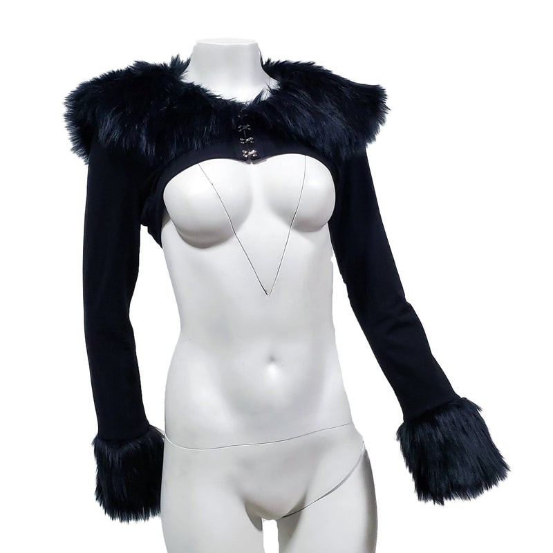 Fur Ruff Shrug - Pawstar dsfusion Tops outerwear, ship-15, ship-30day, tops