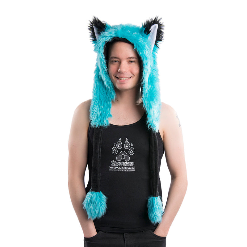 Fox Yip Puffet Hood - Pawstar Pawstar Hoods canine, cosplay, costume, fox, furry, hat, orange, ship-15, ship-15day