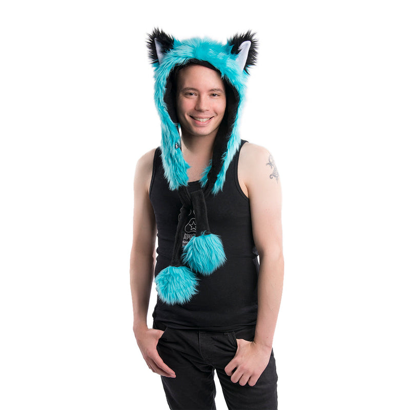 Fox Yip Puffet Hood - Pawstar Pawstar Hoods canine, cosplay, costume, fox, furry, hat, orange, ship-15, ship-15day