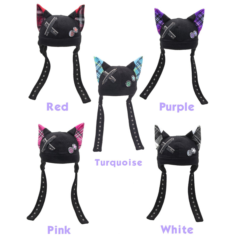 Pin Punx Fox Hat - Extra Warm - Pawstar Pawstar Fleece Hats canine, cosplay, costume, fox, furry, hat, ship-15, ship-15day