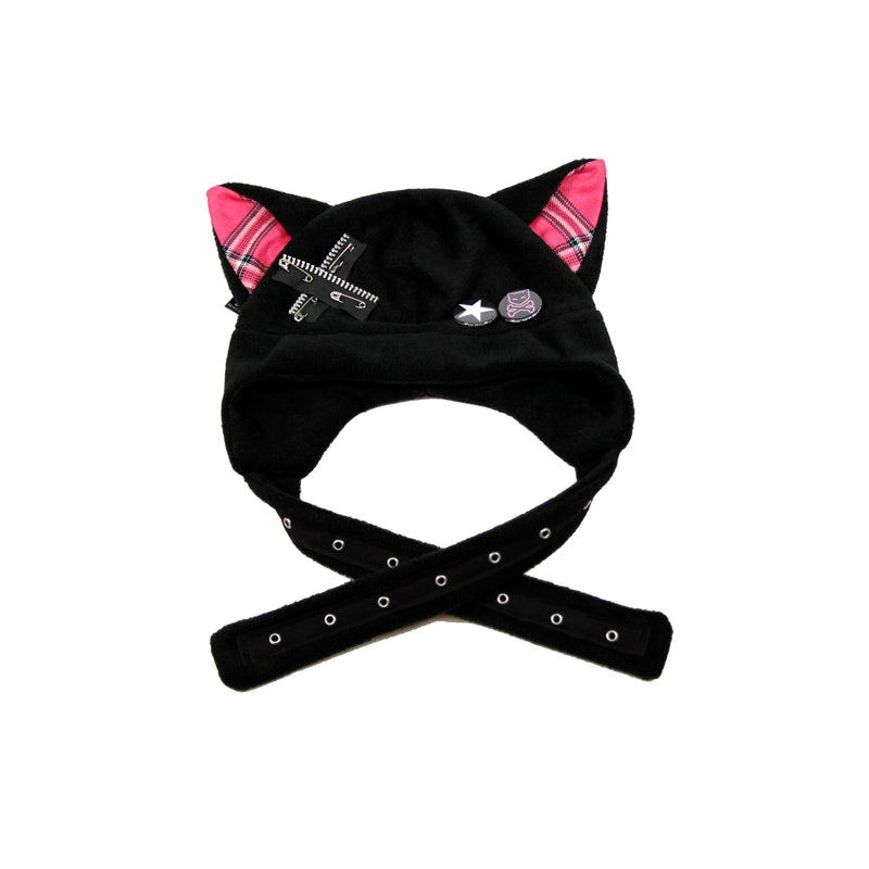 Pin Punx Kitty Hat - Extra Warm - Pawstar Pawstar Fleece Hats cat, cosplay, costume, Feline, furry, hat, ship-15, ship-15day