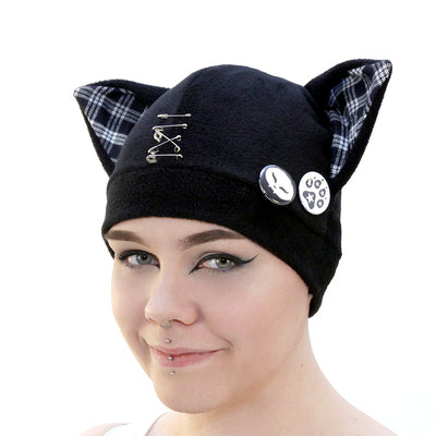 Pin Punx Kitty Hat - Pawstar Pawstar Fleece Hats cat, cosplay, costume, Feline, furry, hat, ship-15, ship-15day