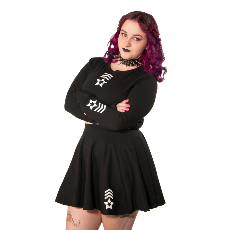 S.I. Flare Skirt DSFusion Dark Star Fusion Pawstar goth pastel kawaii lolita harajuku fashion cybergoth punk cyberpunk rave raver festival dog fashion for furry furries