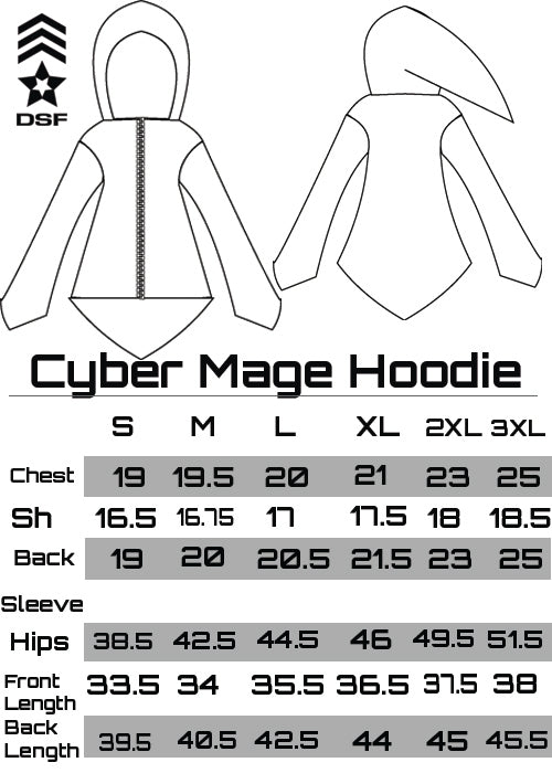 Cyber Mage Hoodie DSFusion Dark Star Fusion Pawstar goth pastel kawaii lolita harajuku fashion cybergoth punk cyberpunk rave raver festival dog fashion for furry furries