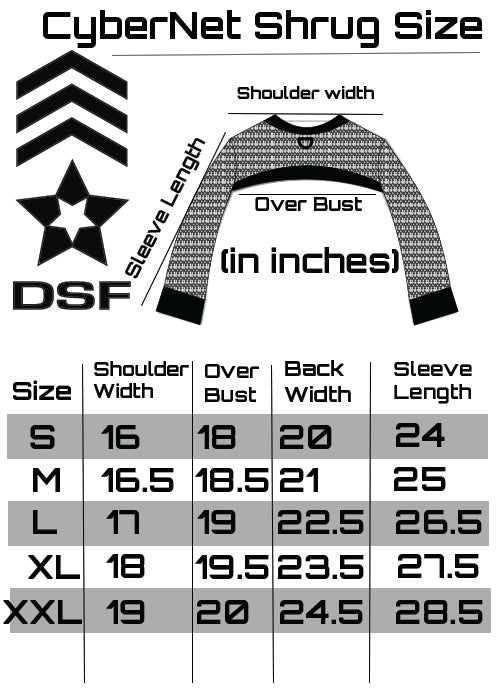 VectorNet Pullover Shrug - DarkStar Fusion  Shirts & Tops vectornet-pullover-shrug cyber, festival, rave DarkStar Fusion goth gothic cybergoth cyberpunk rave raver