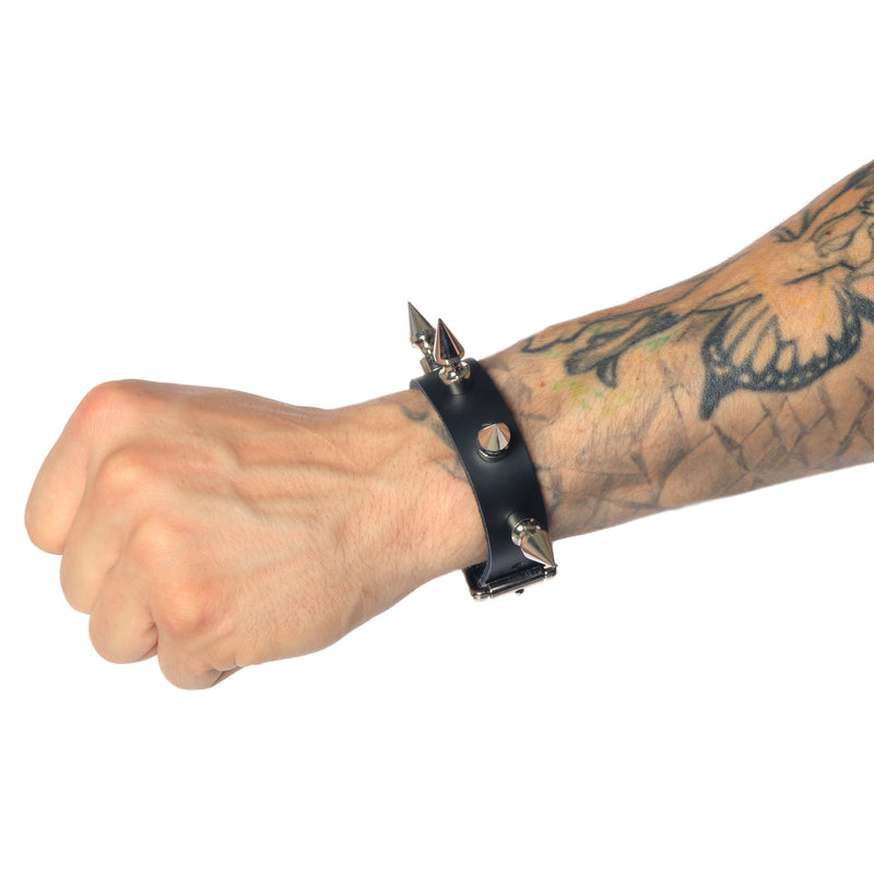 Just Spiked Wrist Cuff - Pawstar dsfusion cuff goth, ship-15, ship-15day