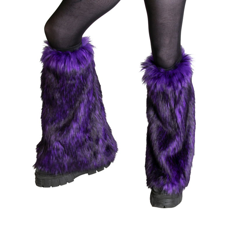 purple Wild Wolf Fur Leg Warmers - Pawstar Pawstar Leg Warmers cosplay, costume, furry, Legs,wolf