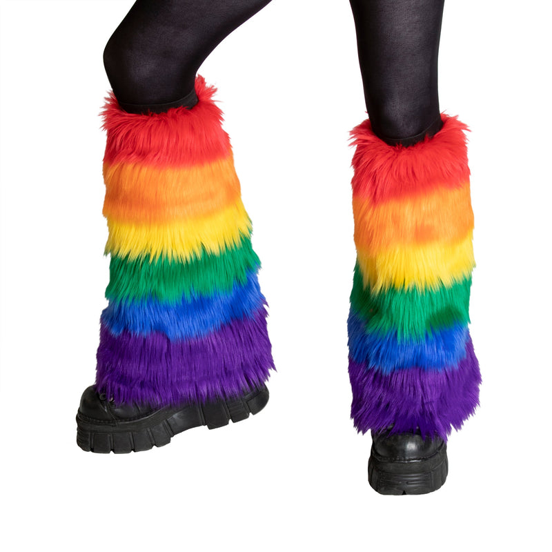 Rainbow Stripe Leg Warmers - Pawstar Pawstar Leg Warmers cosplay, costume, furry, Legs, pride, ship-15