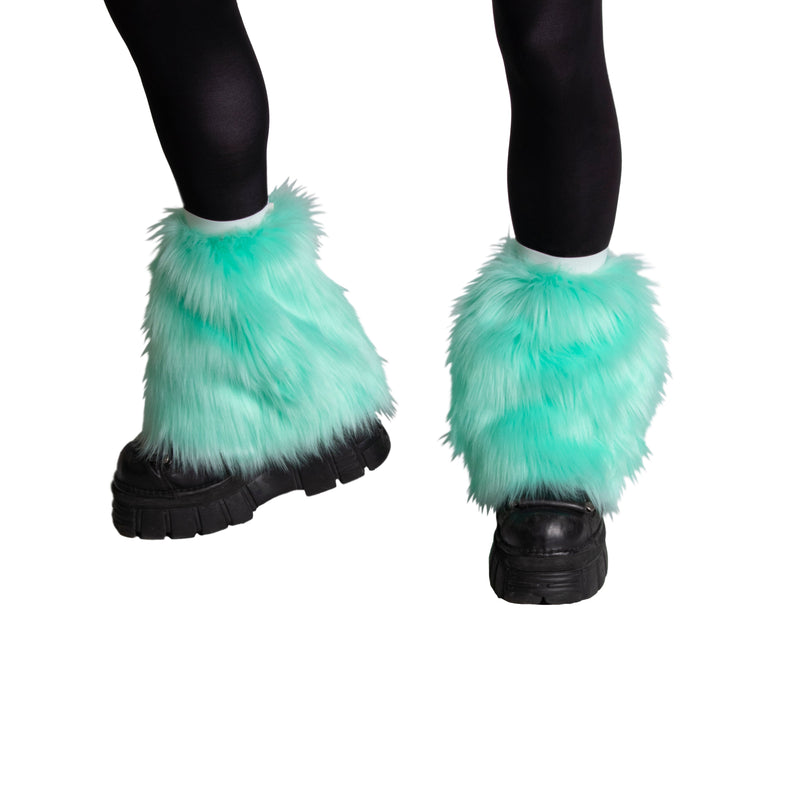 mint pastel Pony Puff Leg Warmer - Monster Fur - Pawstar Pawstar Pony Puffs  cosplay, costume, furry, Legs raver