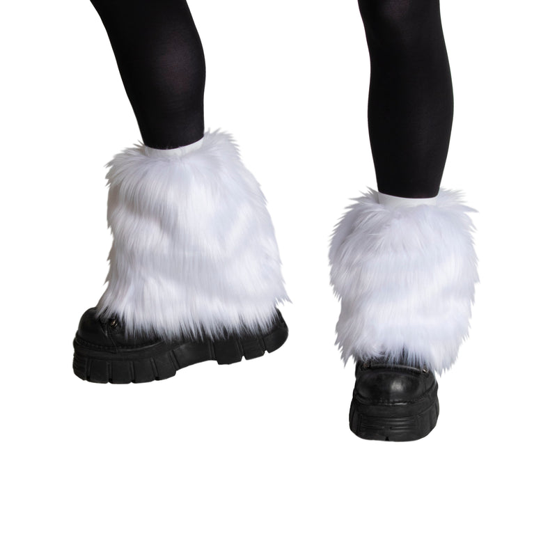 white Pony Puff Leg Warmer - Monster Fur - Pawstar Pawstar Pony Puffs , cosplay, costume, furry, Legs, raver, rave