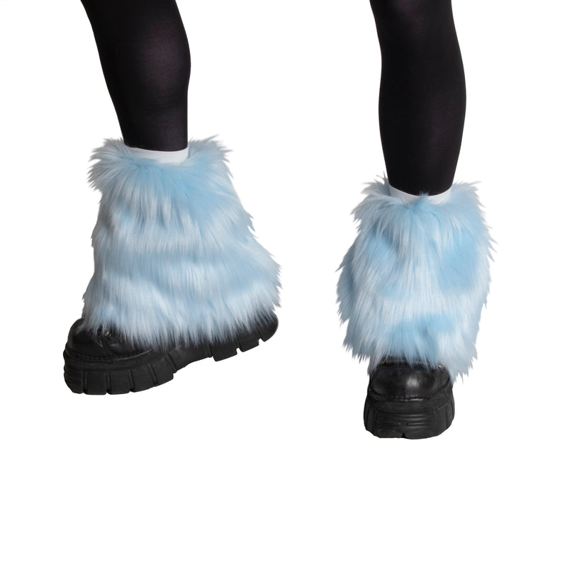 light blue pastel Pony Puff Leg Warmer - Monster Fur - Pawstar Pawstar Pony Puffs , cosplay, costume, furry, Legs, raver