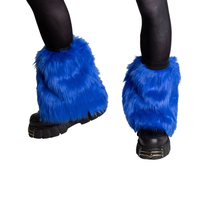 blue Pony Puff Leg Warmer - Monster Fur - Pawstar Pawstar Pony Puffs , cosplay, costume, furry, Legs, rave, raver