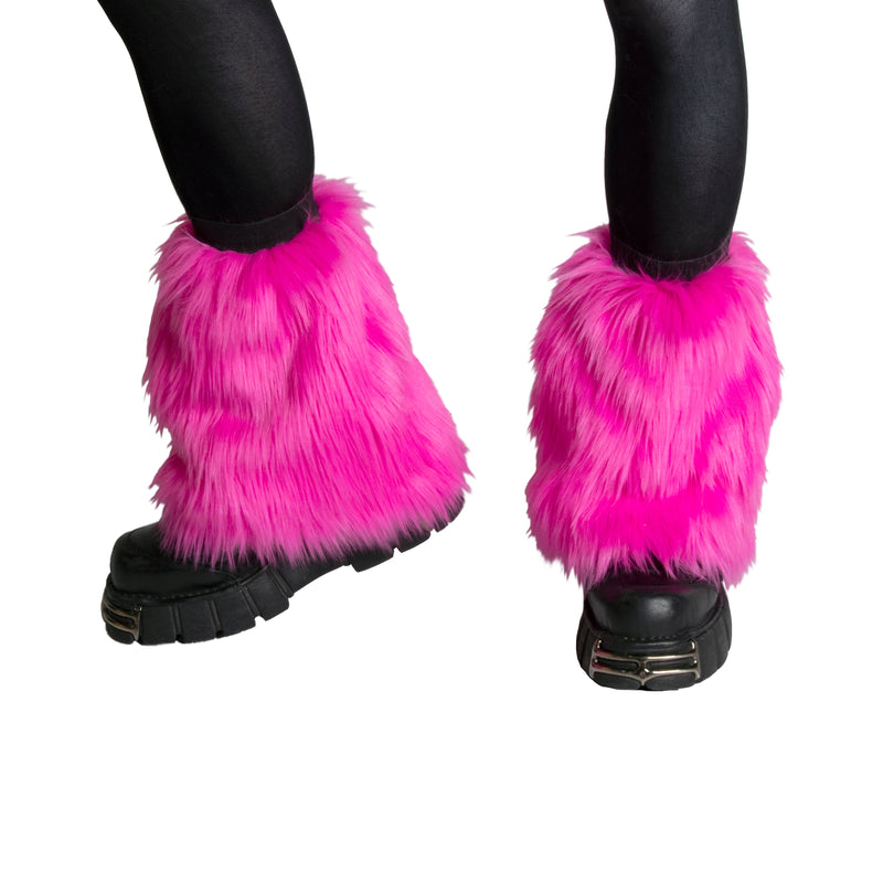 hot pink Pony Puff Leg Warmer - Monster Fur - Pawstar Pawstar Pony Puffs , cosplay, costume, furry, Legs, raver, rave