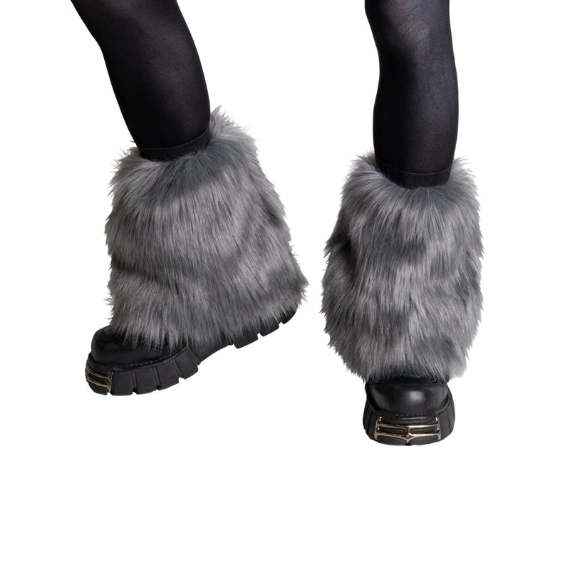 grey gray Pony Puff Leg Warmer - Monster Fur - Pawstar Pawstar Pony Puffs , cosplay, costume, furry, Legs, raver, rave