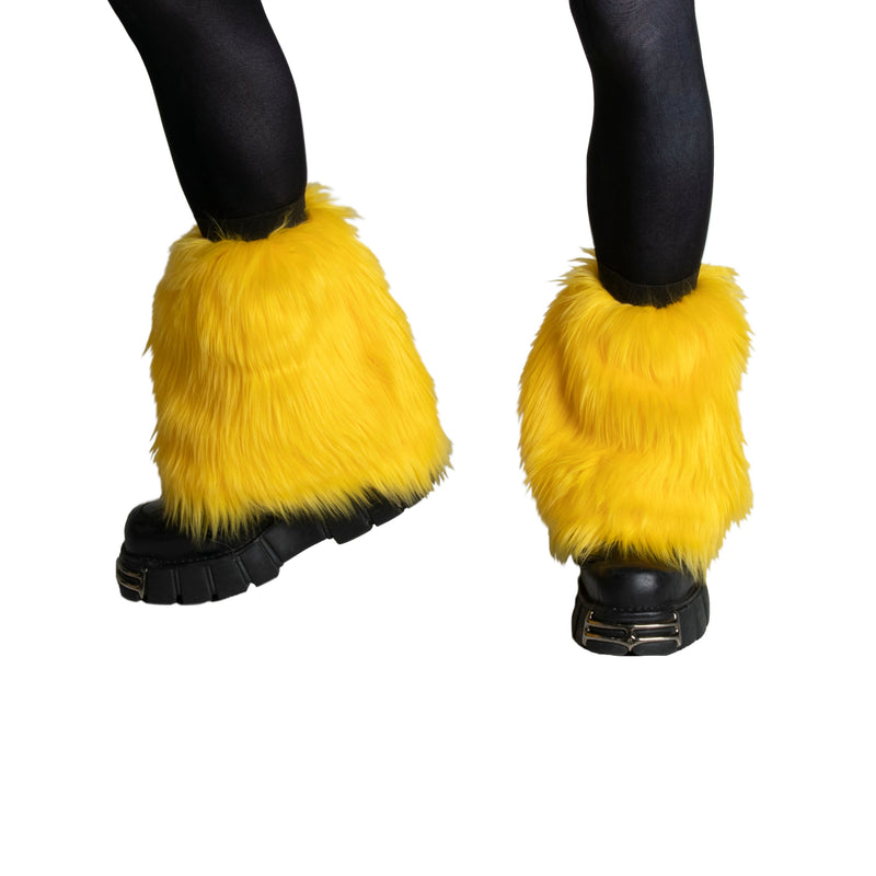 yellow Pony Puff Leg Warmer - Monster Fur - Pawstar Pawstar Pony Puffs raver, cosplay, costume, furry, Legs, 