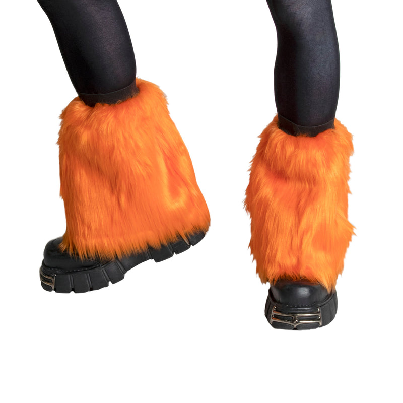 orange Pony Puff Leg Warmer - Monster Fur - Pawstar Pawstar Pony Puffs  cosplay, costume, furry, Legs , raver