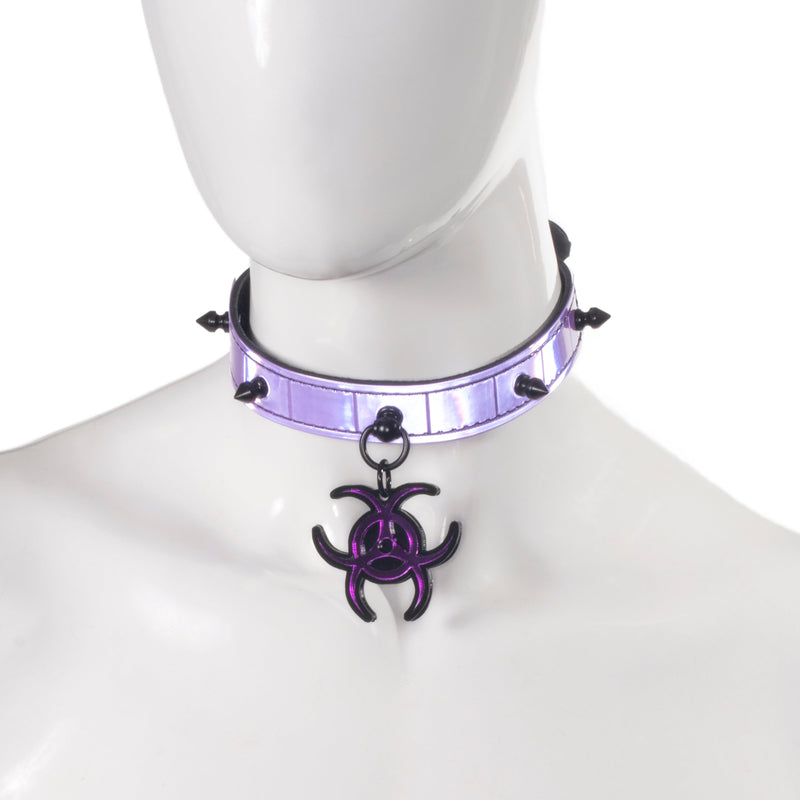 Cyber BIOHAZARD Collar - Pawstar dsfusion Collar cyber, leather, ship-15, ship-15day