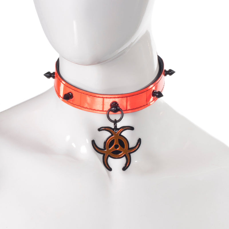 Cyber BIOHAZARD Collar - Pawstar dsfusion Collar cyber, leather, ship-15, ship-15day