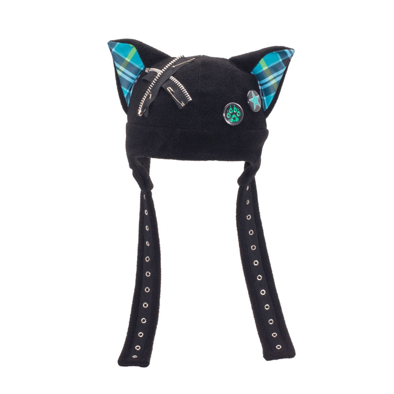 Pin Punx Kitty Hat - Extra Warm - Pawstar Pawstar Fleece Hats cat, cosplay, costume, Feline, furry, hat, ship-15, ship-15day
