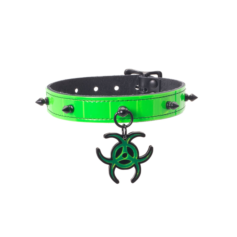 Cyber BIOHAZARD Collar - Pawstar dsfusion Collar cyber, leather, ship-15, ship-15day