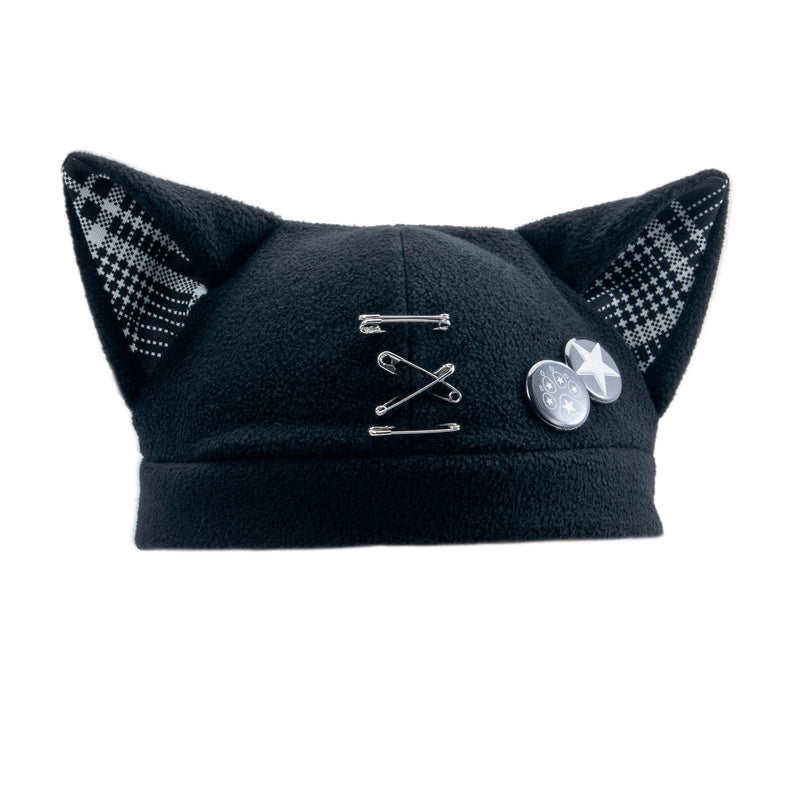 Pin Punx Kitty Hat - Pawstar Pawstar Fleece Hats cat, cosplay, costume, Feline, furry, hat, ship-15, ship-15day