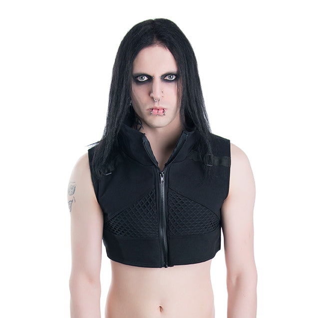 VectorNet Crop Vest - Pawstar dsfusion Cyber Gear cyber, festival, outerwear, rave, sale, ship-15, ship-30day, tops