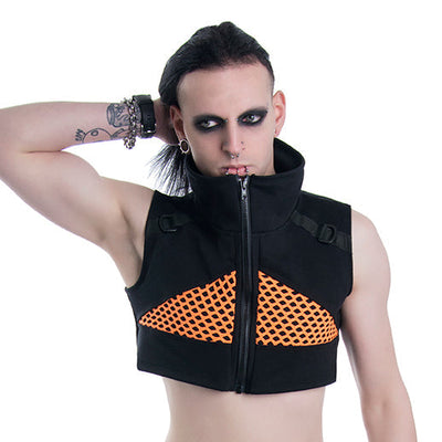 VectorNet Crop Vest - Pawstar dsfusion Cyber Gear cyber, festival, outerwear, rave, sale, ship-15, ship-30day, tops