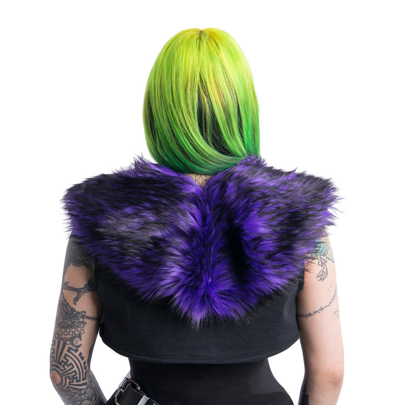 Fur Ruff Crop Vest - Pawstar dsfusion Tops outerwear, ship-15, ship-30day, tops