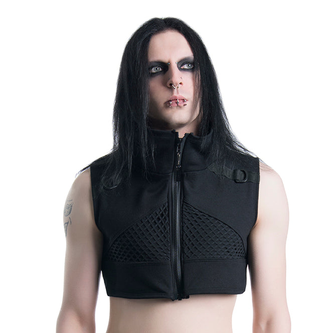 VectorNet Crop Vest - Pawstar dsfusion Cyber Gear cyber, festival, outerwear, rave, sale, ship-15, ship-30day, tops