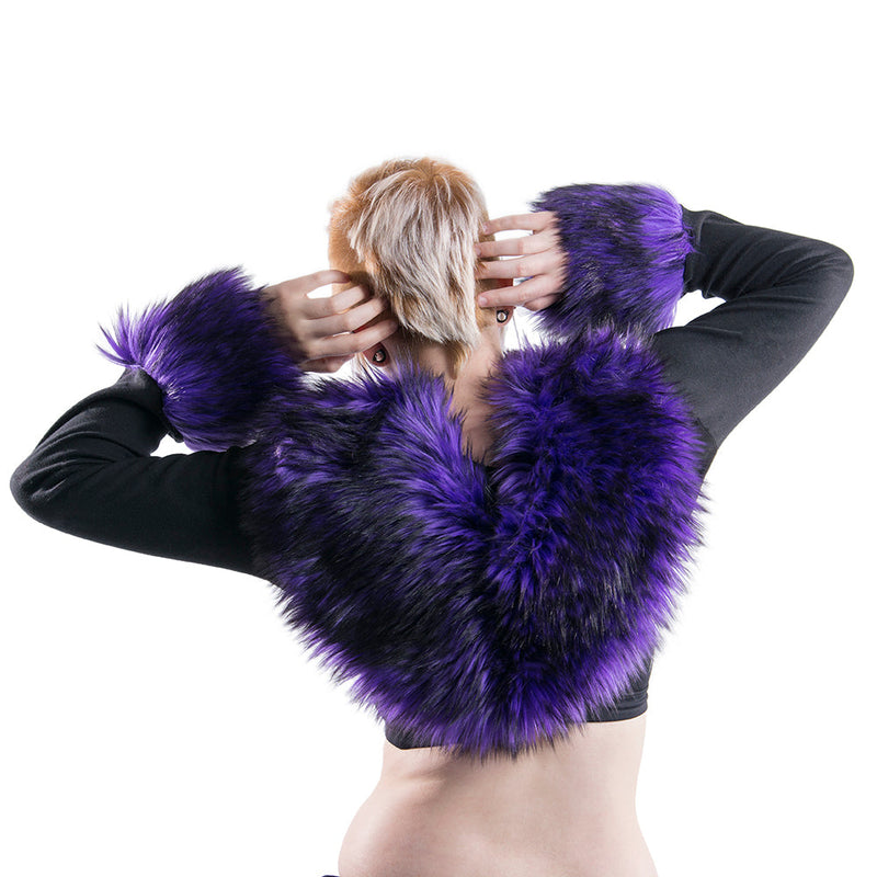 Fur Ruff Shrug - Pawstar dsfusion Tops outerwear, ship-15, ship-30day, tops