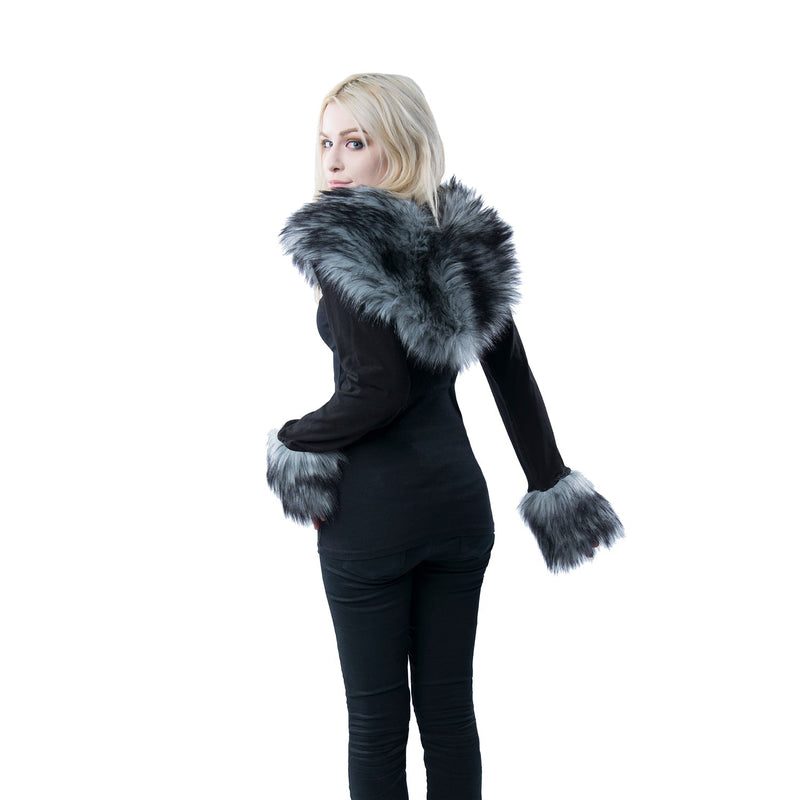 Fur Ruff Shrug - Pawstar dsfusion Tops outerwear, ship-15, ship-30day, tops