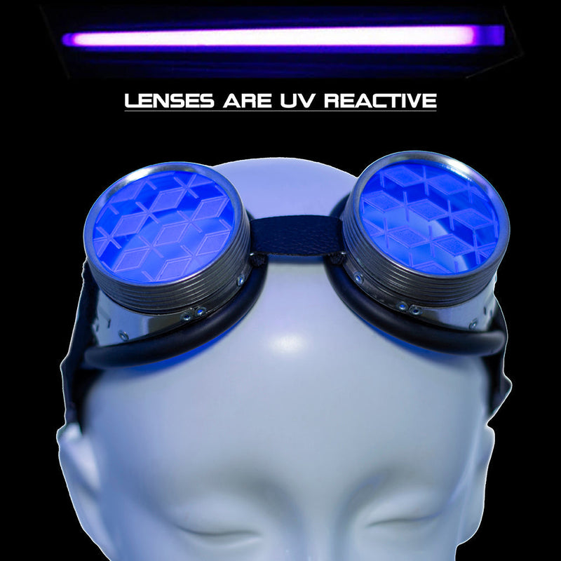 UV Etched Goggles - Pawstar dsfusion Cyber Goggles cyber, festival, rave, ship-15, ship-15day