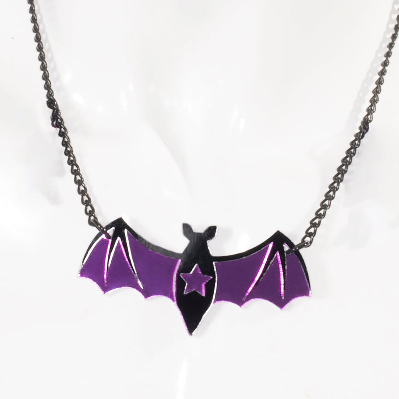 Bat Star Necklace DSFusion Dark Star Fusion Pawstar goth pastel kawaii lolita harajuku fashion cybergoth punk cyberpunk rave raver festival dog fashion for furry furries