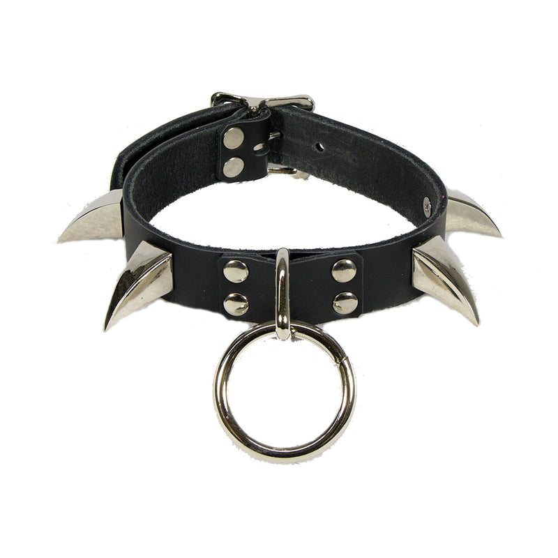 Ringed Claw Collar - DarkStar Fusion  Collar ringed-claw-collar goth, spike DarkStar Fusion goth gothic cybergoth cyberpunk rave raver