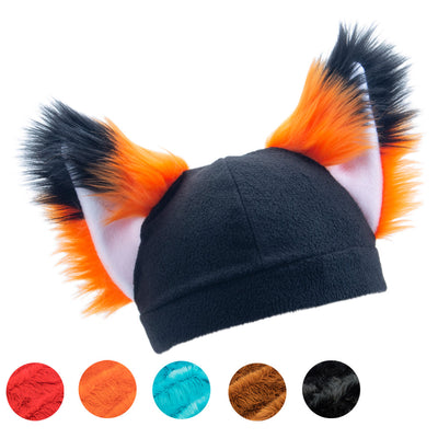Fox Yip Hat - DarkStar Fusion  Fleece Hats fox-yip-hat canine, cosplay, costume, fox, furry, hat, orange DarkStar Fusion goth gothic cybergoth cyberpunk rave raver