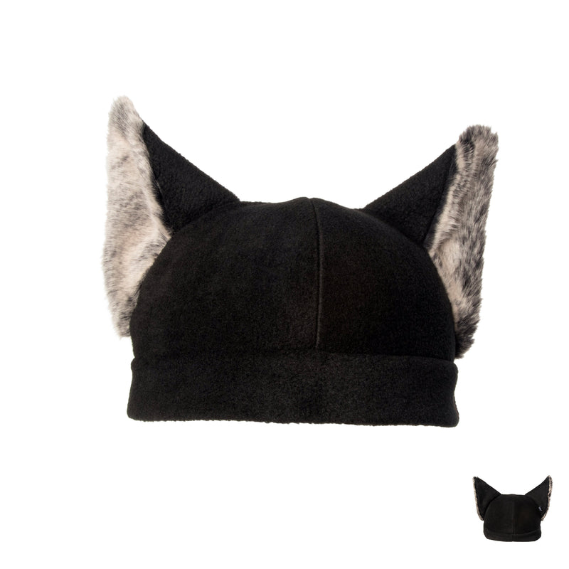 gray Pawstar wolf cute wolf hat with ears. Great for halloween costume and furry cosplay.