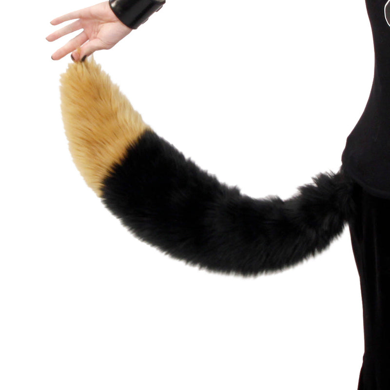 butterscotch brown Pawstar furry fluffy faux fur yip tip fox tail. For costumes, cosplay and furry.