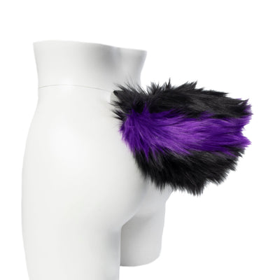 purple Pawstar Bunny Plus Tail. Faux fur furry rabbit costume tail.