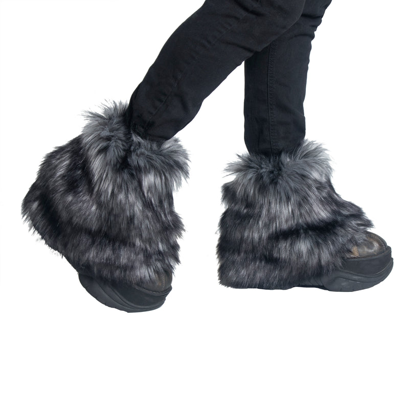 Pony Puff Leg Warmers - Wild Wolf Fur