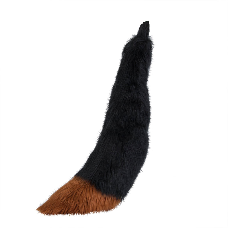 rust brown Pawstar furry fluffy faux fur yip tip fox tail. For costumes, cosplay and furry.