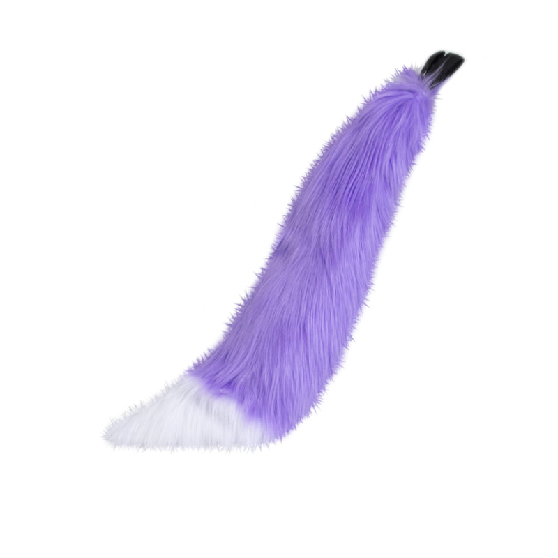 lavender Pawstar fluffy furry costume mini fox tail. Great for Halloween, Parties, and more.