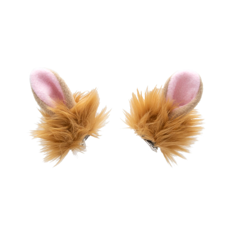 brown butterscotch cute furry bunny rabbit hair clip ears. Great for halloween costume and furry cosplay.