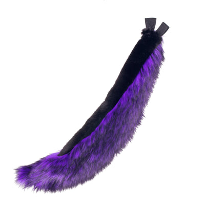 Wild Wolf Tail - Two Tone - DarkStar Fusion  Tails wild-wolf-tail canine, cosplay, costume, furry, tail, wolf DarkStar Fusion goth gothic cybergoth cyberpunk rave raver
