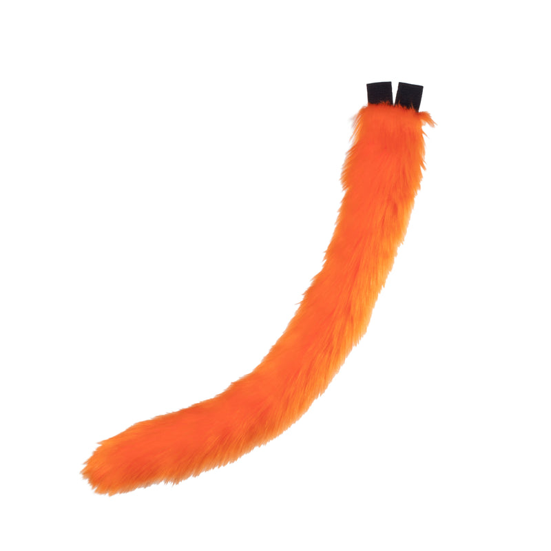 orange kitty cat feline costume tail made of faux fur. Fluffy furry and perfect for Halloween.