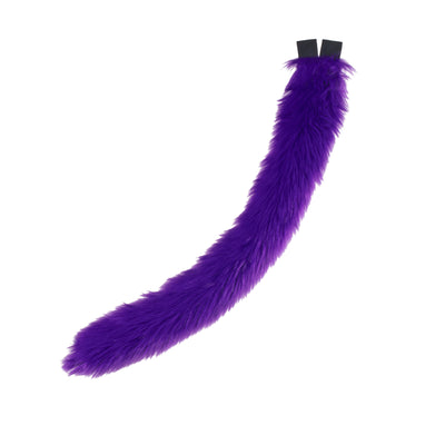 purple kitty cat feline costume tail made of faux fur. Fluffy furry and perfect for Halloween.