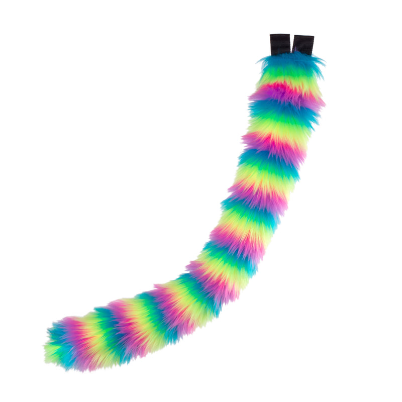Rainbow Fur Kitty Tail