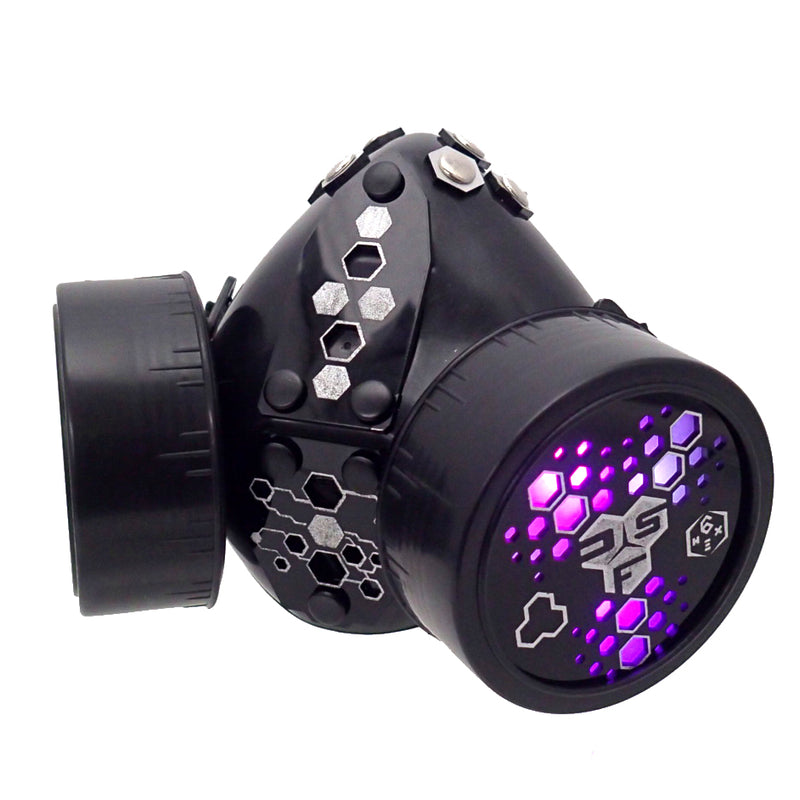 Hex Respirator (LED Options) - DarkStar Fusion  Cyber Respirators hex-respirator-led-options cyber, festival, rave DarkStar Fusion goth gothic cybergoth cyberpunk rave raver