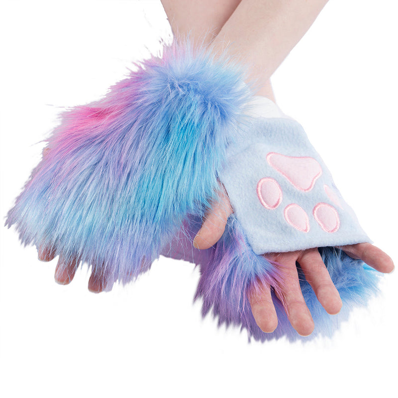 rainbow pawlets  by Pawstar! great for raves, parties, cosplays, and halloween costumes.