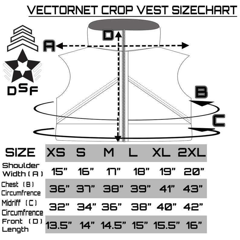 VectorNet Crop Vest - DarkStar Fusion  Cyber Gear vectornet-crop-vest cyber, festival, rave DarkStar Fusion goth gothic cybergoth cyberpunk rave raver